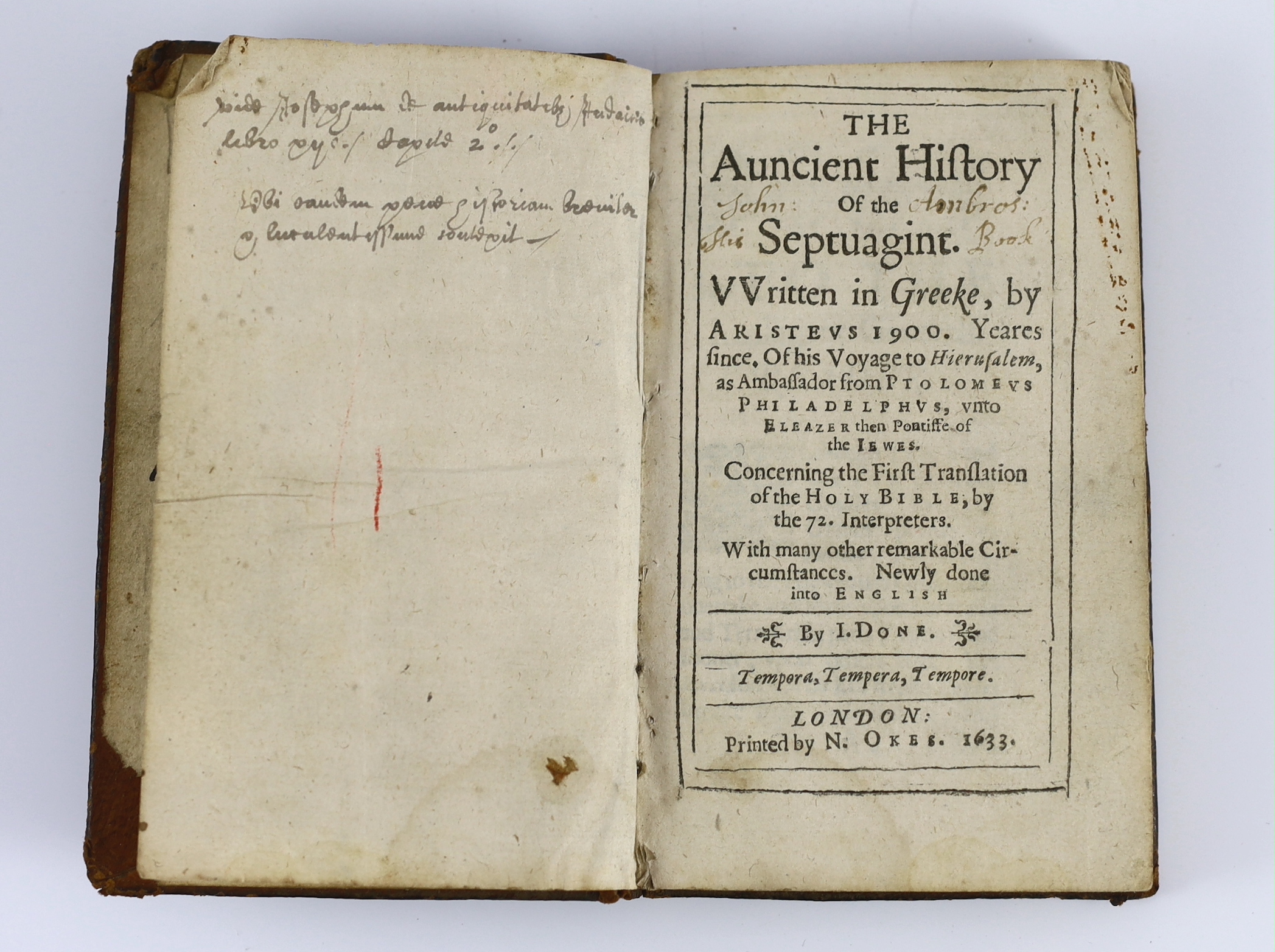 [Maule, Henry - The History of the Picts: containing an account of their origin, language, manners, government, religion, bounds and limits of their Kingdom ...] i.e. lacks title, old calf backed boards, sm.8vo. (Edinbur